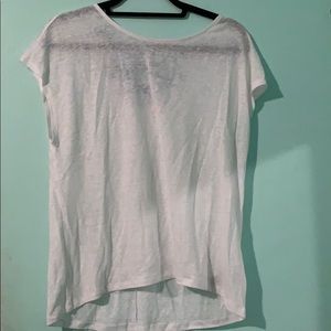 White tee with back detailing